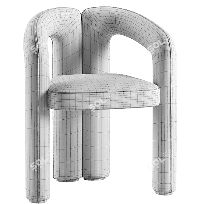 Contemporary Dudet Chair - Stylish and Versatile 3D model image 4