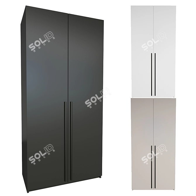 Elegant Lorena Wardrobes in Various Sizes & Colors 3D model image 3