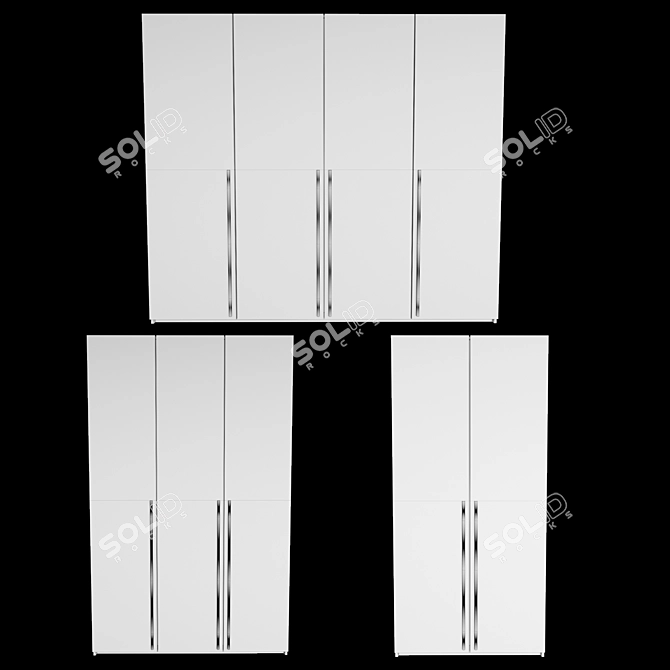 Elegant Lorena Wardrobes in Various Sizes & Colors 3D model image 4