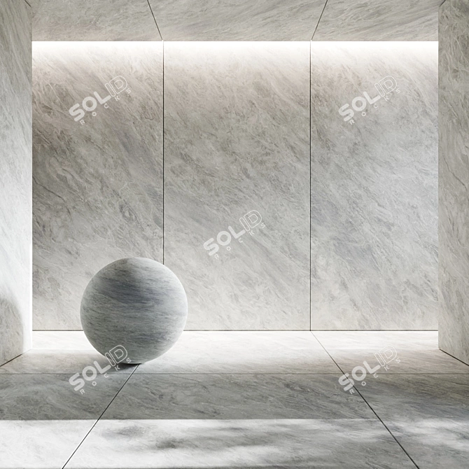 Sophisticated Trambiserra Grey Porcelain Tile 3D model image 1
