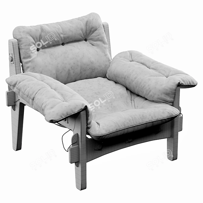 Modern Espasso Moleca Lounge Armchair 3D model image 5