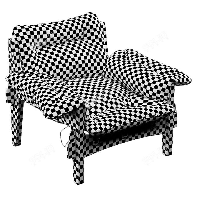 Modern Espasso Moleca Lounge Armchair 3D model image 6