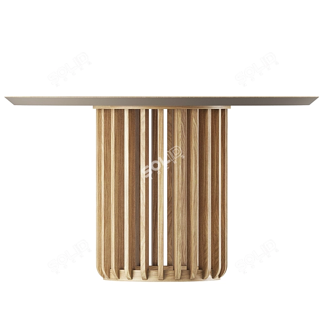 Roob Look Round Dining Table 1300x1300x750 3D model image 2