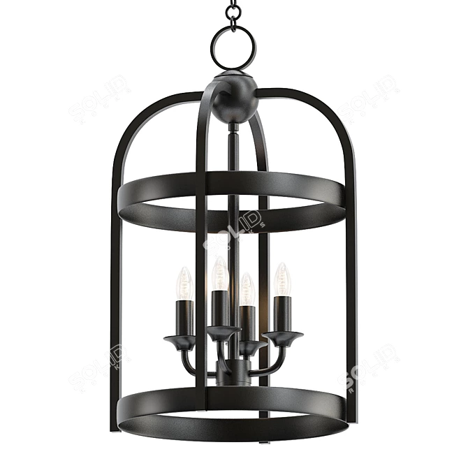 Framburg Heidelberg Cage Chandelier 3D model image 1