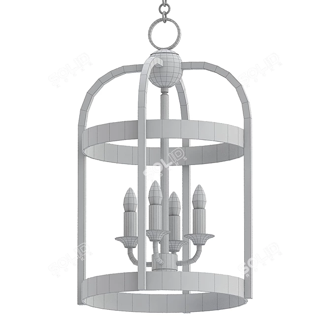 Framburg Heidelberg Cage Chandelier 3D model image 2