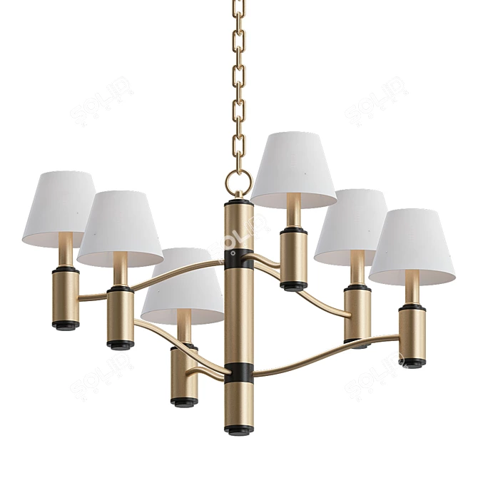 Elegant Hampton Chandelier 3D model image 1