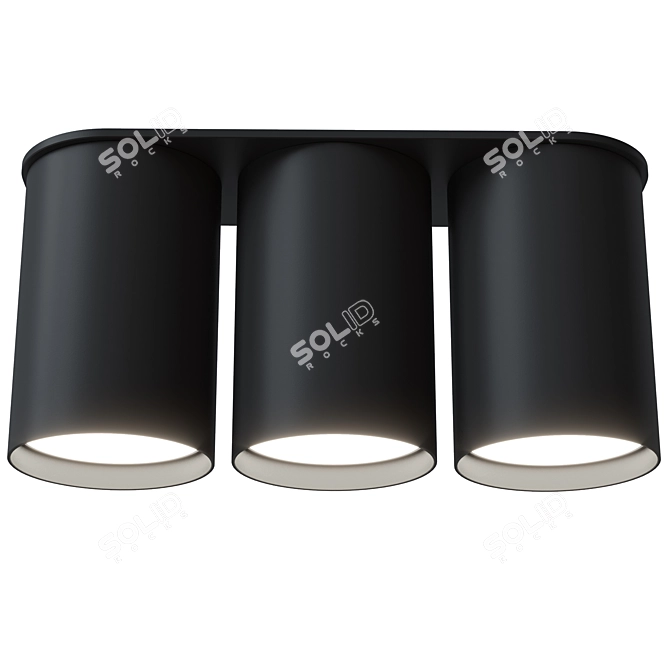 Sleek BP Triple Spot by Pikartlights 3D model image 1