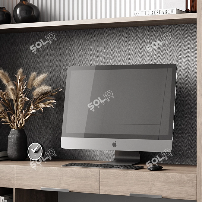  Stylish Home Office Desk 3D model image 2