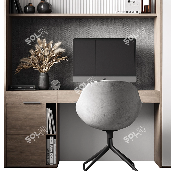  Stylish Home Office Desk 3D model image 4