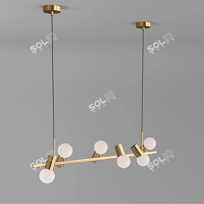 Elegant Mossel Long Pendant 3D model image 2