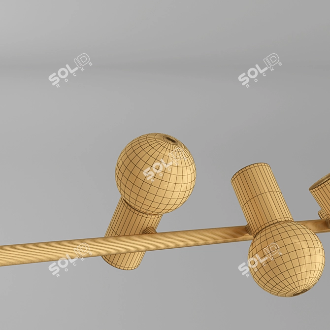 Elegant Mossel Long Pendant 3D model image 3