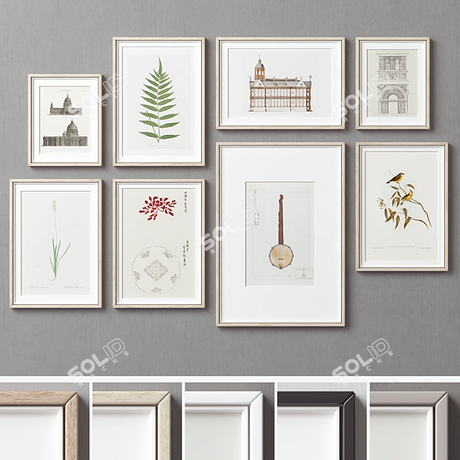 Versatile Picture Frames Set 3D model image 1