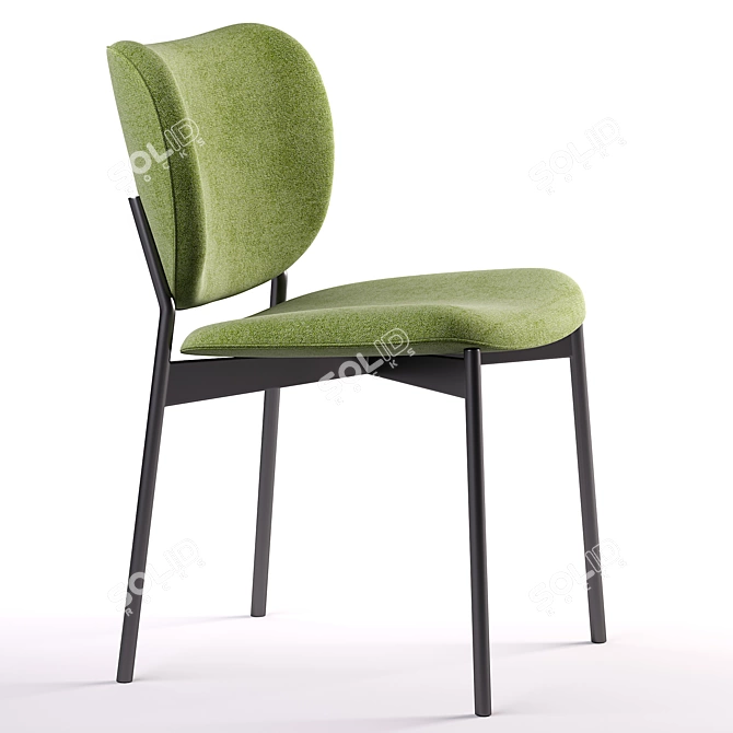 Elegant Eve Dining Chair: Modern Design, High Quality 3D model image 2