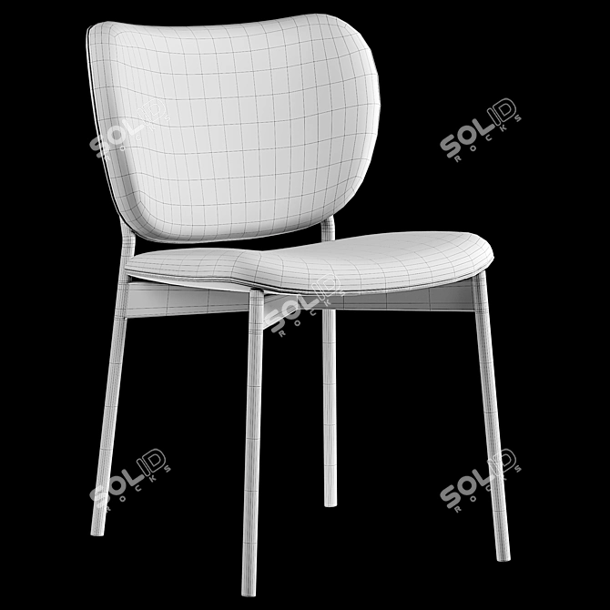 Elegant Eve Dining Chair: Modern Design, High Quality 3D model image 3