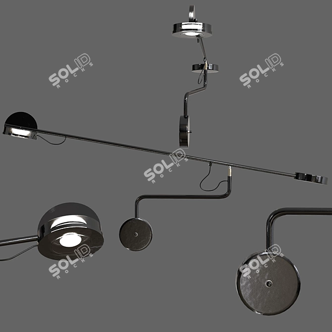 Sleek Modern NEEDO Lamp 3D model image 2