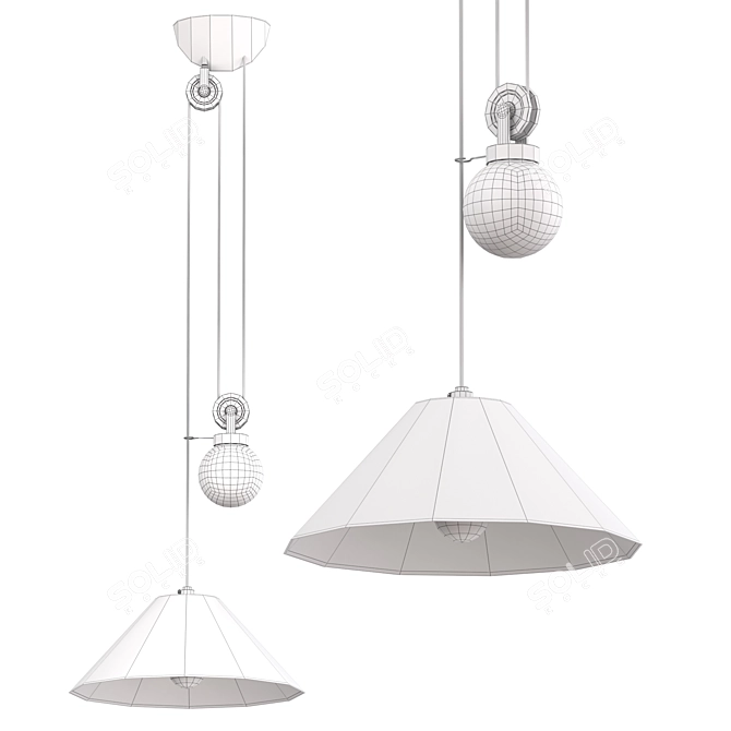 Elegant Aggregato Pendant Lamp 3D model image 2