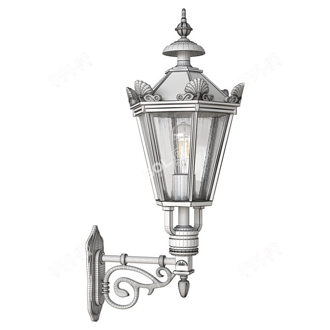 Elegant Schlesische Wall Lamp 3D model image 3