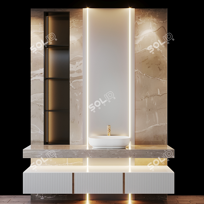 Luxury Bath Set: 32-Piece Collection 3D model image 1