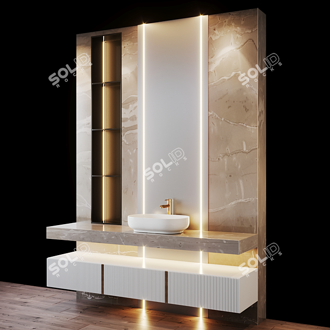 Luxury Bath Set: 32-Piece Collection 3D model image 7