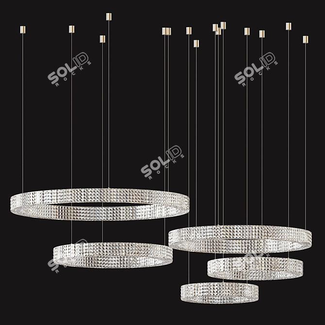 Luminous Calypso Ring Lights 3D model image 1