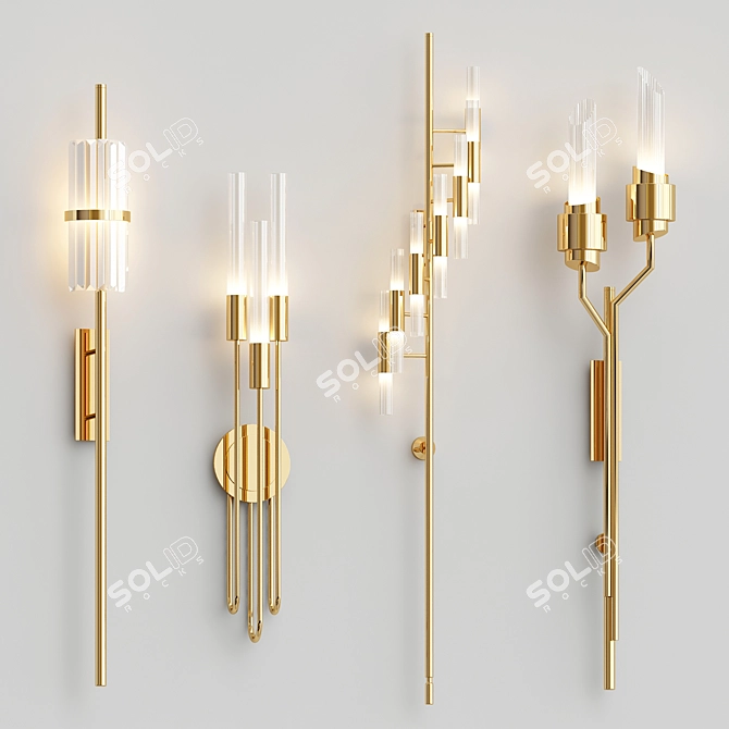 Luxxu Torch Wall Lamps: Reimagining Illumination 3D model image 1