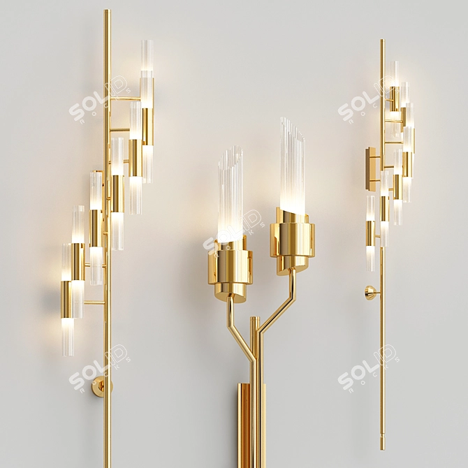 Luxxu Torch Wall Lamps: Reimagining Illumination 3D model image 2