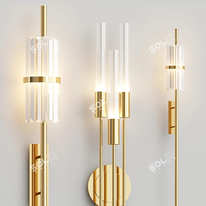 Luxxu Torch Wall Lamps: Reimagining Illumination 3D model image 3