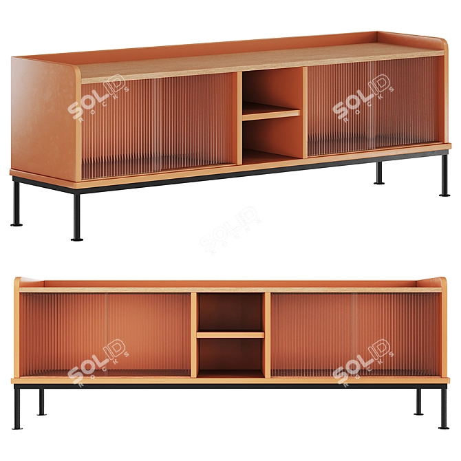 Modern Sepia Cabinet - Stylish and Functional 3D model image 1