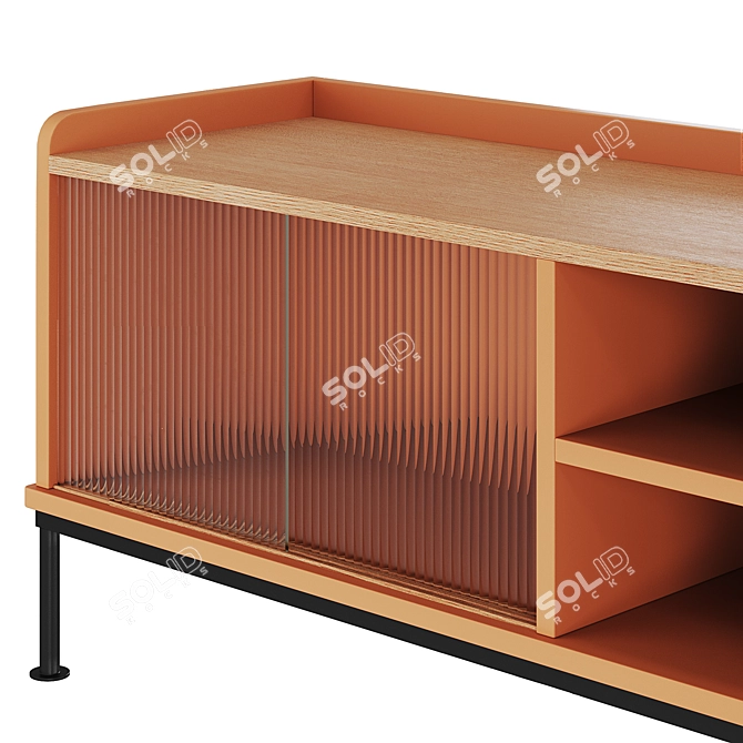 Modern Sepia Cabinet - Stylish and Functional 3D model image 2