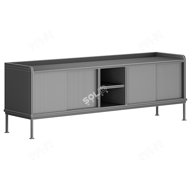 Modern Sepia Cabinet - Stylish and Functional 3D model image 4