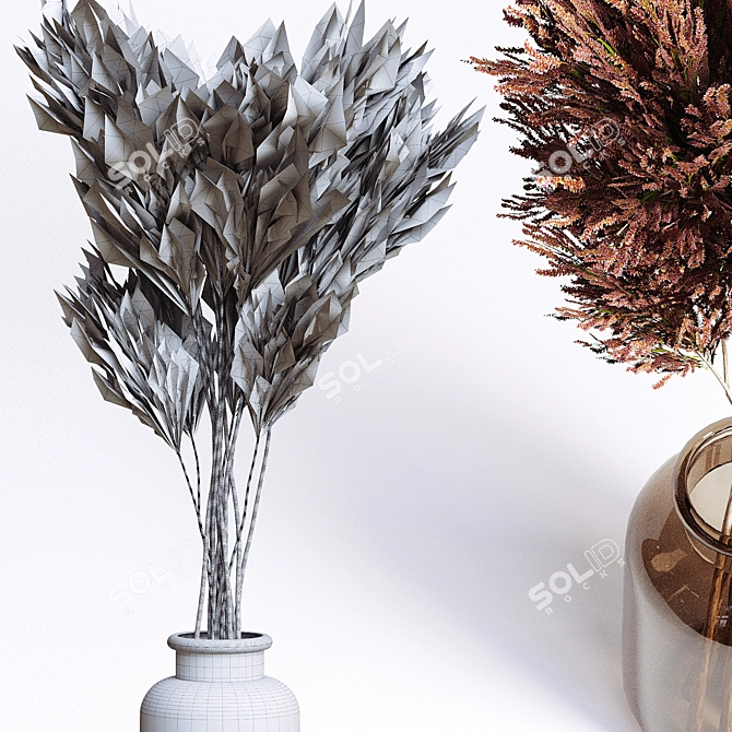 Pampas Grass Dried Flowers 3D model image 2