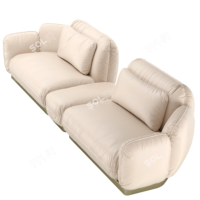 Roberto Cavalli Tobago Modular Sofa 3D model image 4