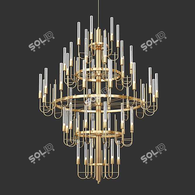 Elegant Gala Chandelier: Illuminate in Style 3D model image 1