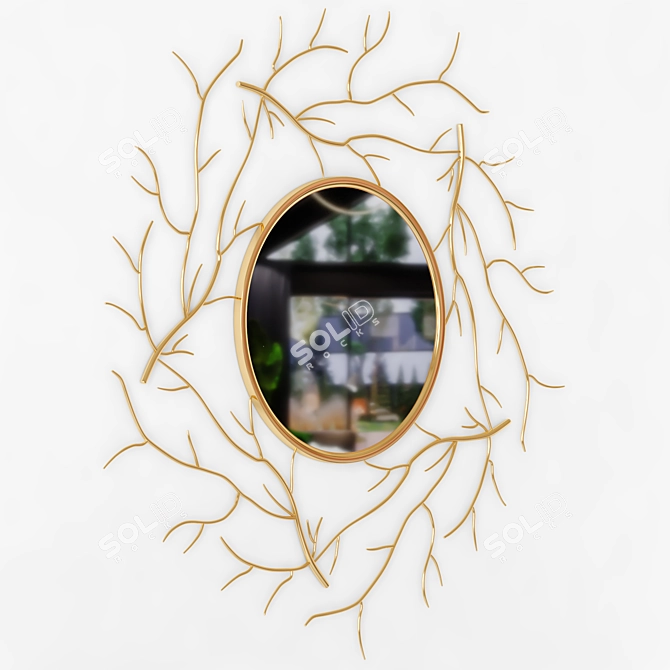 Elegant Magic Tree Mirror 3D model image 3