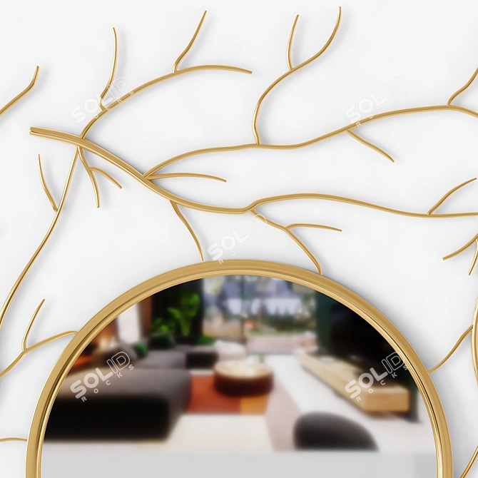 Elegant Magic Tree Mirror 3D model image 6