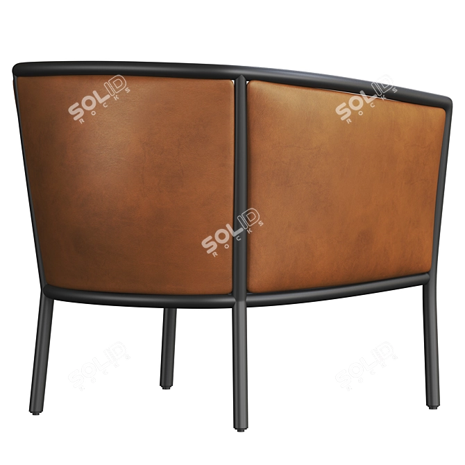 Modern Margou Armchair: Elegant Design, Premium Comfort 3D model image 6
