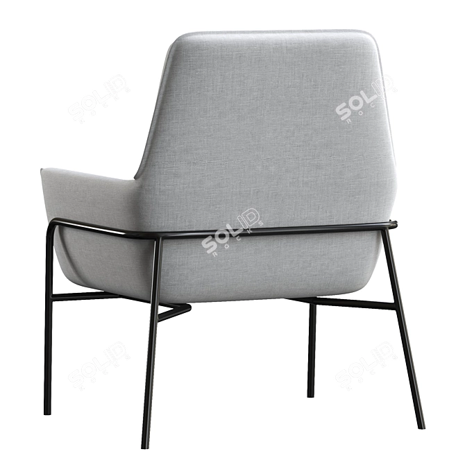 Vintage Gray Winston Armchair 3D model image 5