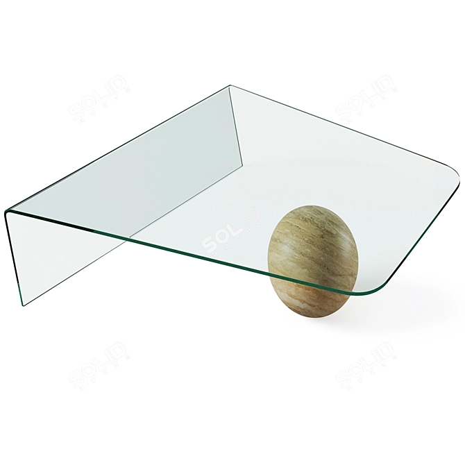 Sleek Globe Coffee Table 3D model image 3