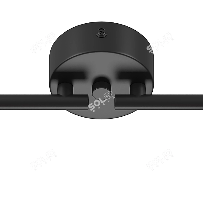 Copper Volga 4-Light Metal Ceiling Lamp 3D model image 5