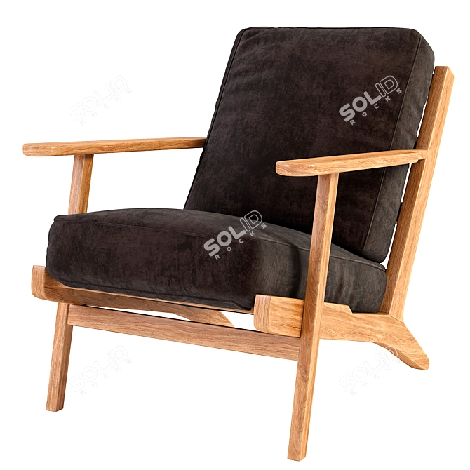 Brooks Lounge Chair: Stylish & Comfortable Seating 3D model image 1