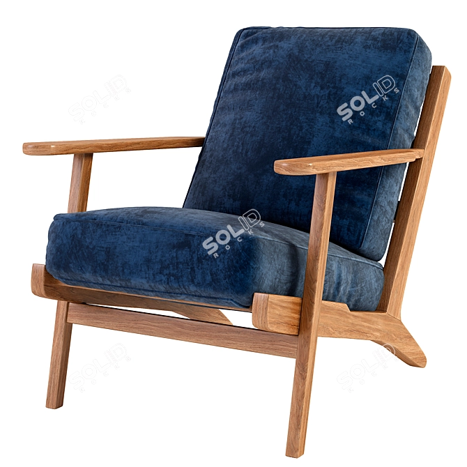 Brooks Lounge Chair: Stylish & Comfortable Seating 3D model image 2