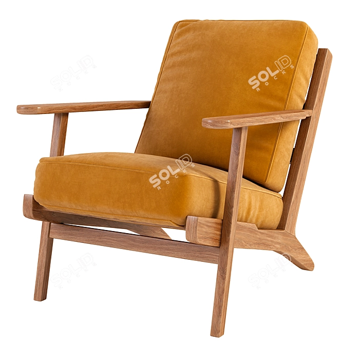 Brooks Lounge Chair: Stylish & Comfortable Seating 3D model image 3