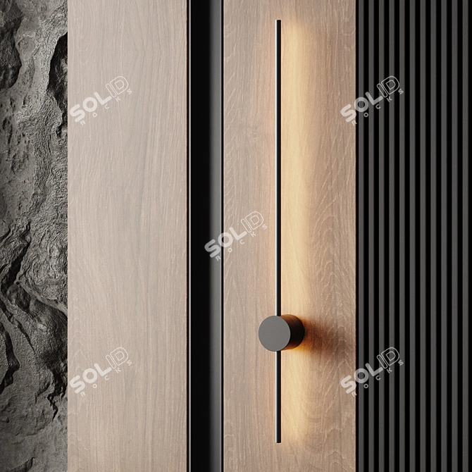  Stylish Wall Panel Solution 3D model image 3