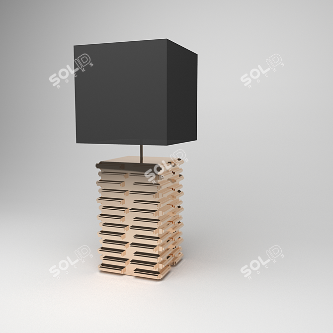 Elegant Ceramic Table Lamp 3D model image 2