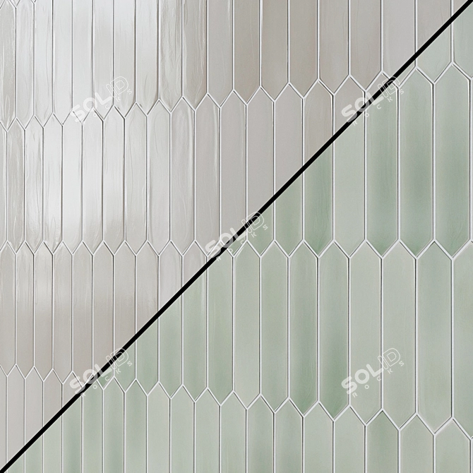 EQUIPE LANSE: Matt Ceramic Wall Tiles 5x25 cm 3D model image 4