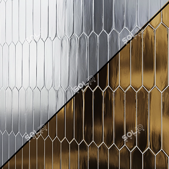 EQUIPE LANSE: Matt Ceramic Wall Tiles 5x25 cm 3D model image 6