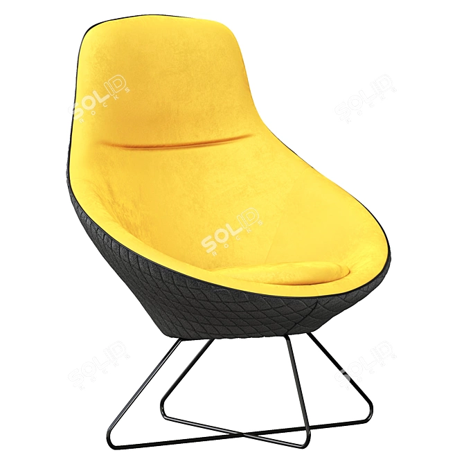 Contemporary Conic Lounge Chair 3D model image 1