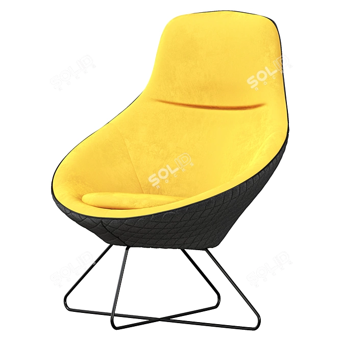 Contemporary Conic Lounge Chair 3D model image 3