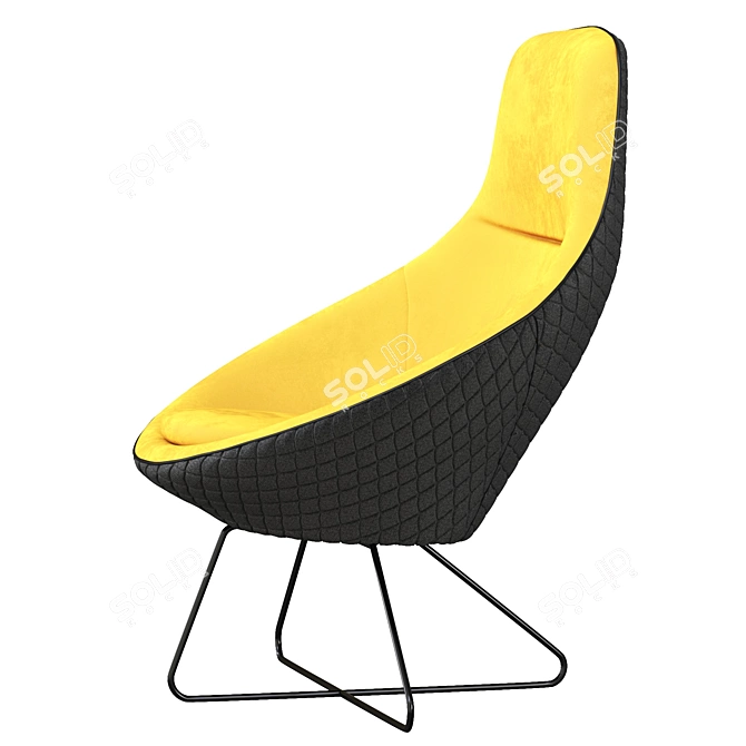 Contemporary Conic Lounge Chair 3D model image 4