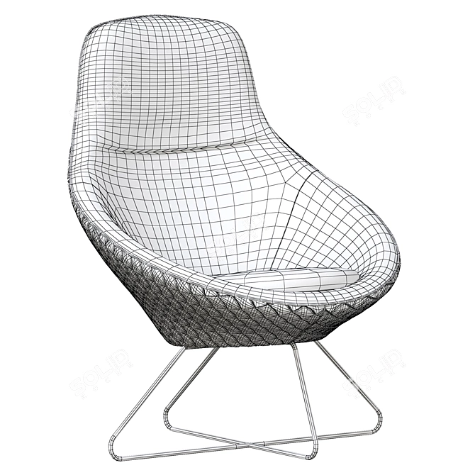 Contemporary Conic Lounge Chair 3D model image 6